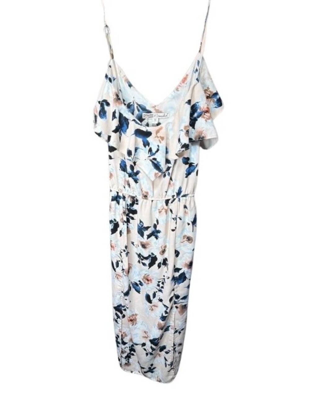 Gypsies & Moondust Floral Maxi Dress Blush Blue Women's Large US 12-14